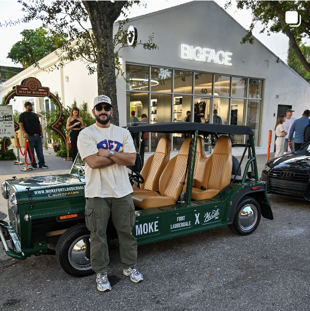 Mr. Eats305, cruising in his custom MOKE, showcases new discoveries and cherished Miami favorites.